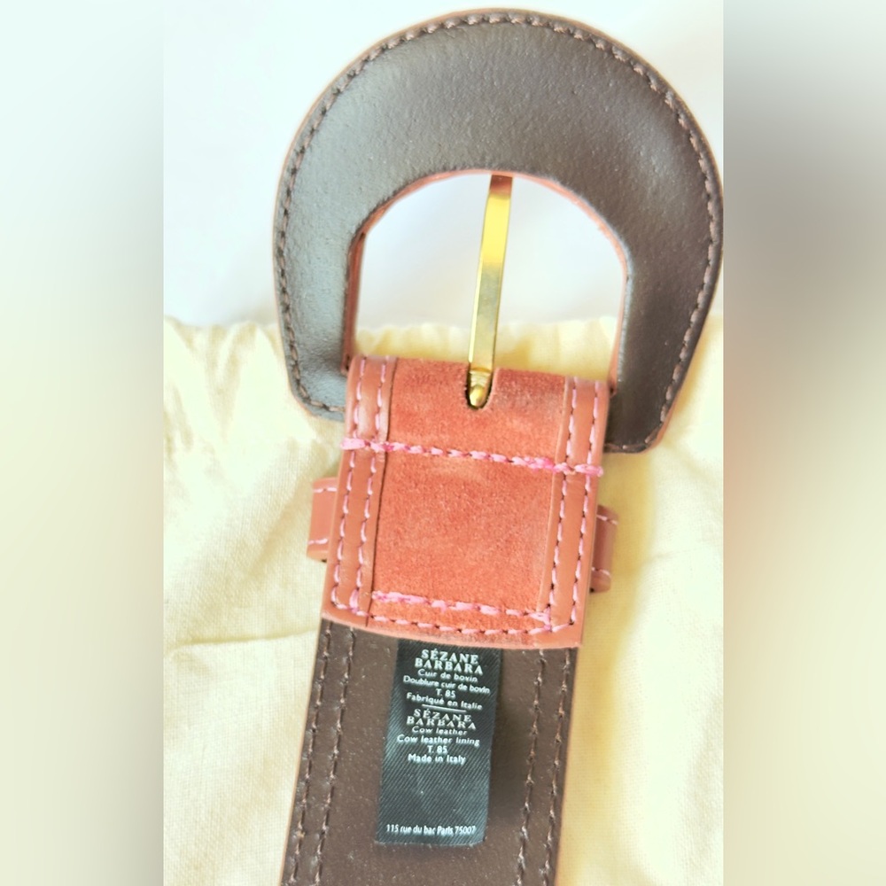 Sezane Rosewood Barbara Belt size 85 - Picture 7 of 7